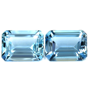 2 76 Cttw Emerald Cut Aquamarine Matched Pair