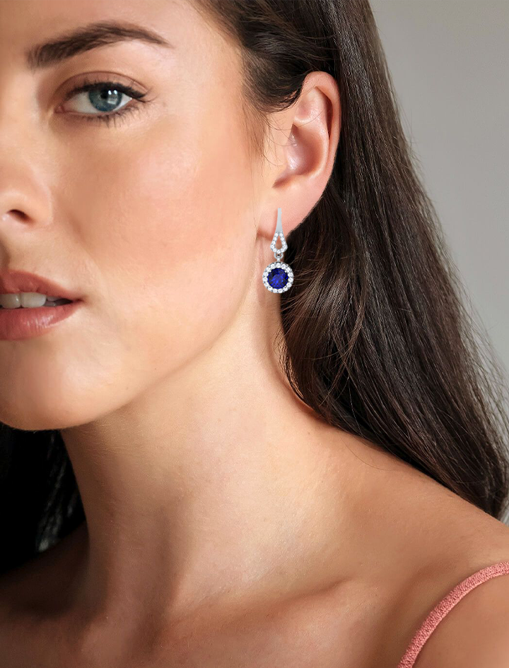 Make your own sapphire earring