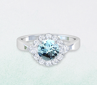 Natural Aquamarine Rings For Sale Men Women GemsNY