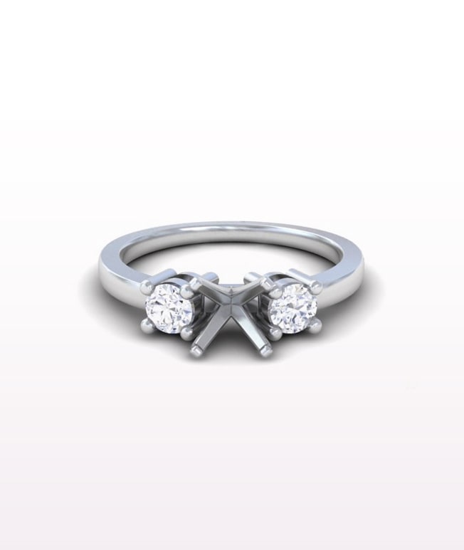 Ruby Classic Three Stone Rings