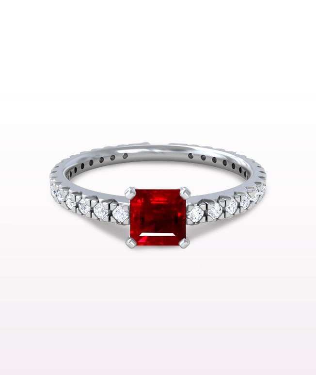 Ruby Classic Pave Rings