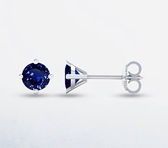 GemsNY Sapphire Solitiare Earrings