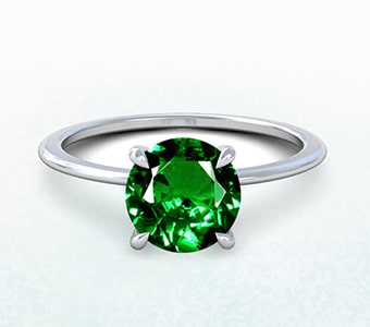 GemsNY Tsavorite Solitiare Engagement Rings