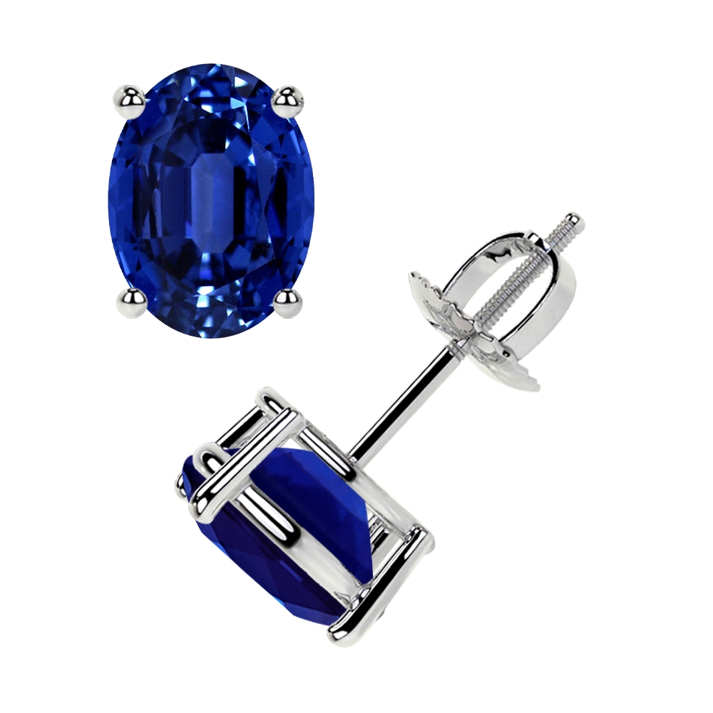 36 Carat Oval Cut Blue Sapphire & Diamond Choker Necklace in 18K White Gold