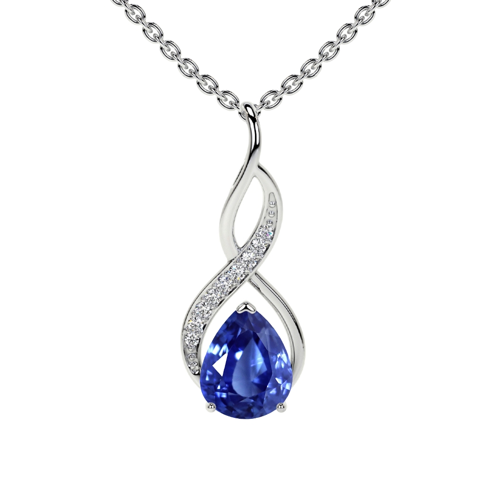 Blue sapphire pendant designs sale