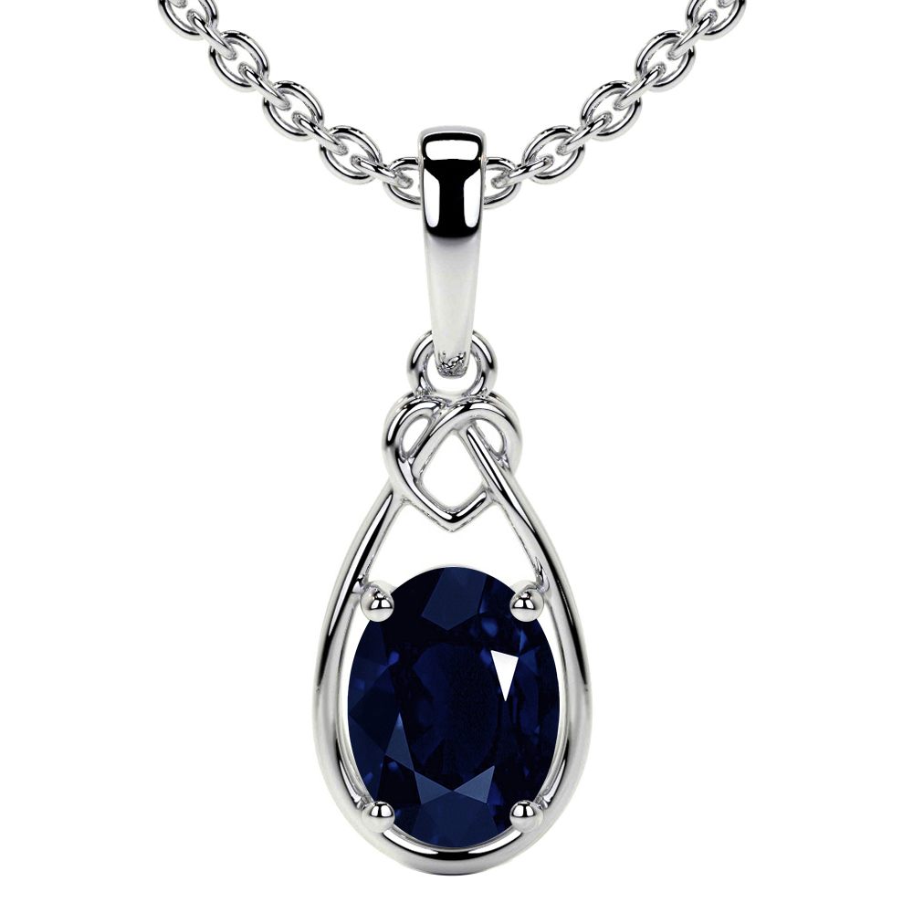 3.00 carat pear sapphire diamond pendant, Blue sapphire pendant – Lilo  Diamonds