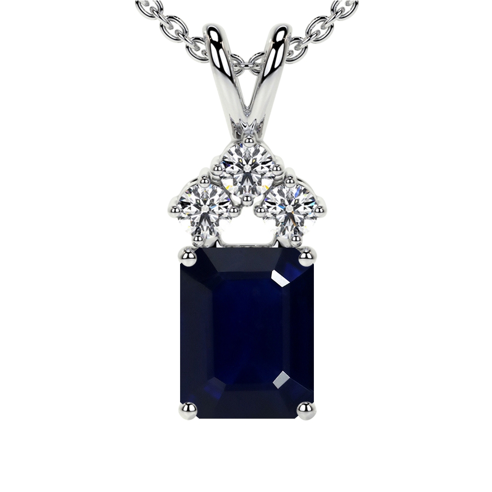 Blue Sapphire & Diamond Necklace – Identity Diamonds