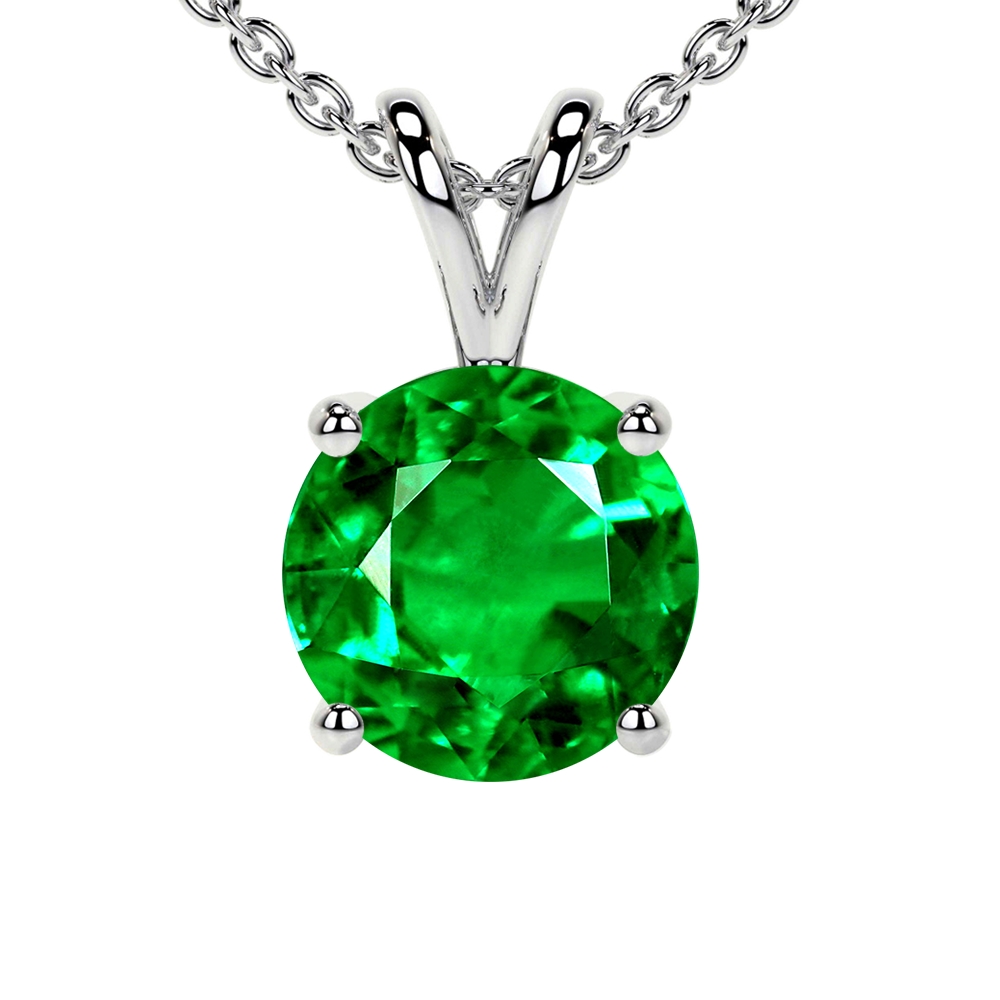 Emerald on sale solitaire pendant