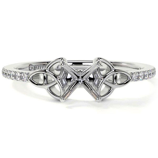 Prong Set Round Diamonds Ring Setting (0.14cttw)