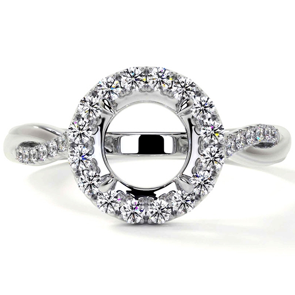 Halo with Pave Twist Band (0.38cttw)