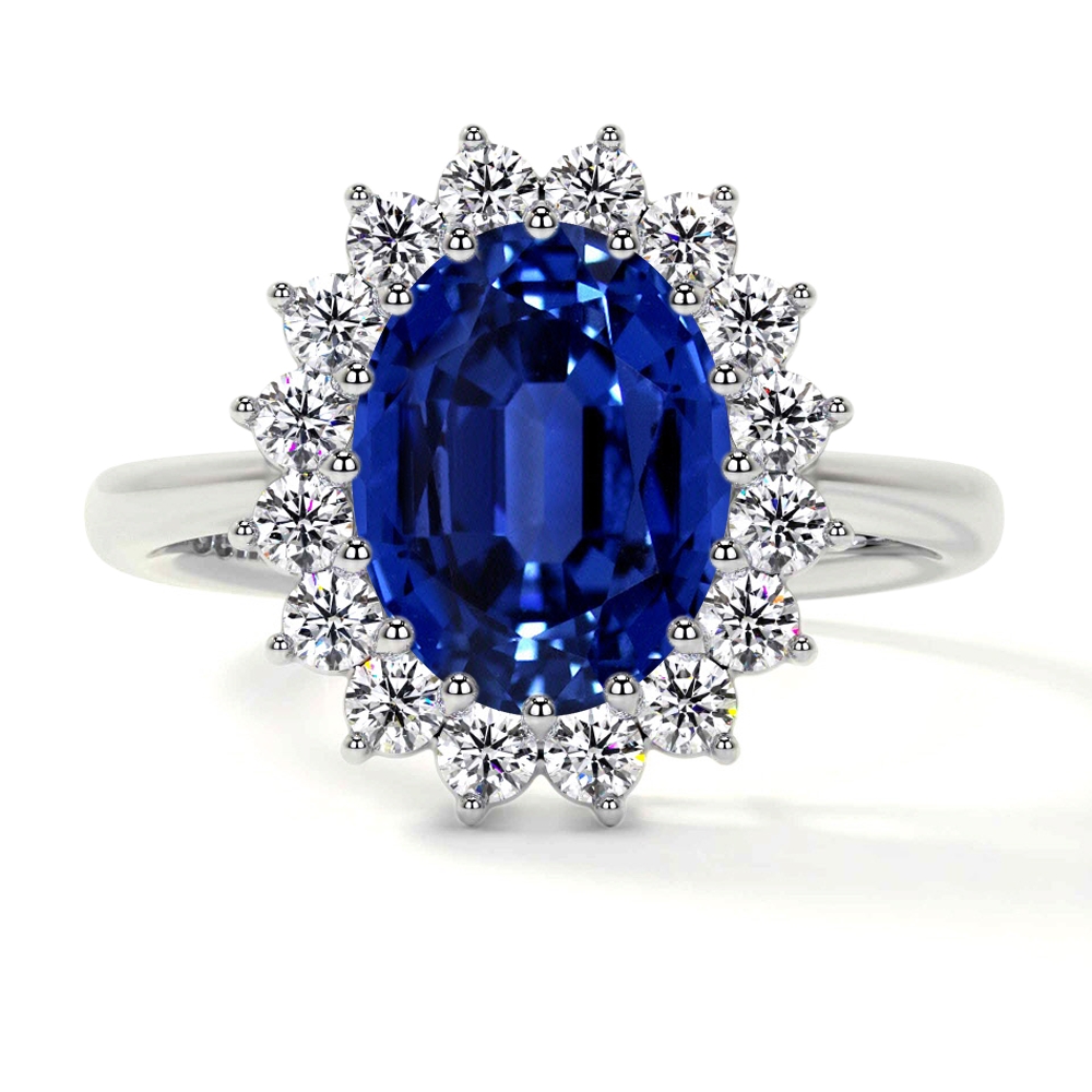Princess Diana Sapphire Engagement ring Replica at GemsNY