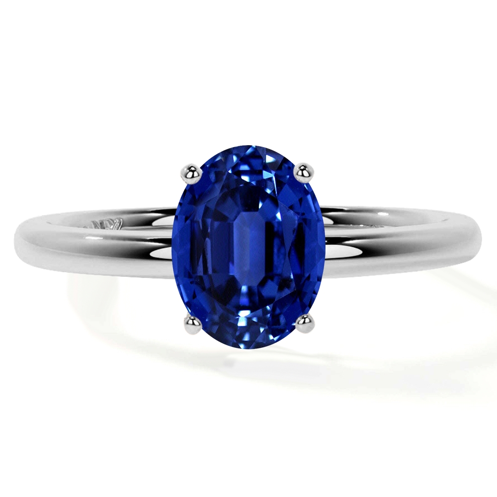 1.55 ct. Blue Sapphire Engagement Bridal Ring, Vintage Art Deco Ring, Solitaire Ring, Blue on sale Stone Ring, Oval Ring, Unique Ring.