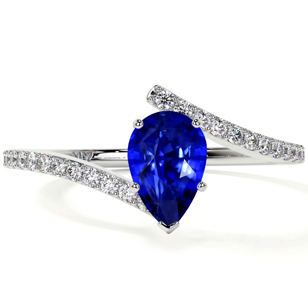 Blue sapphire hot sale pear ring