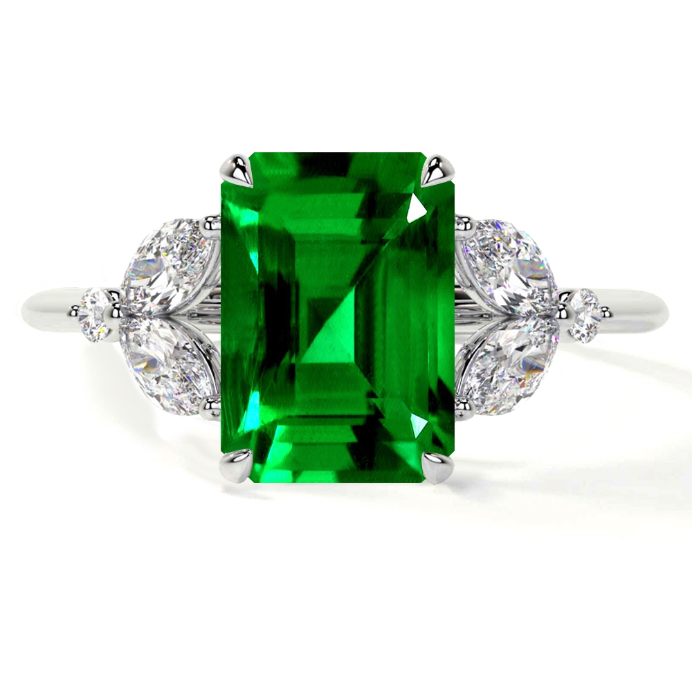 Petite emerald online ring