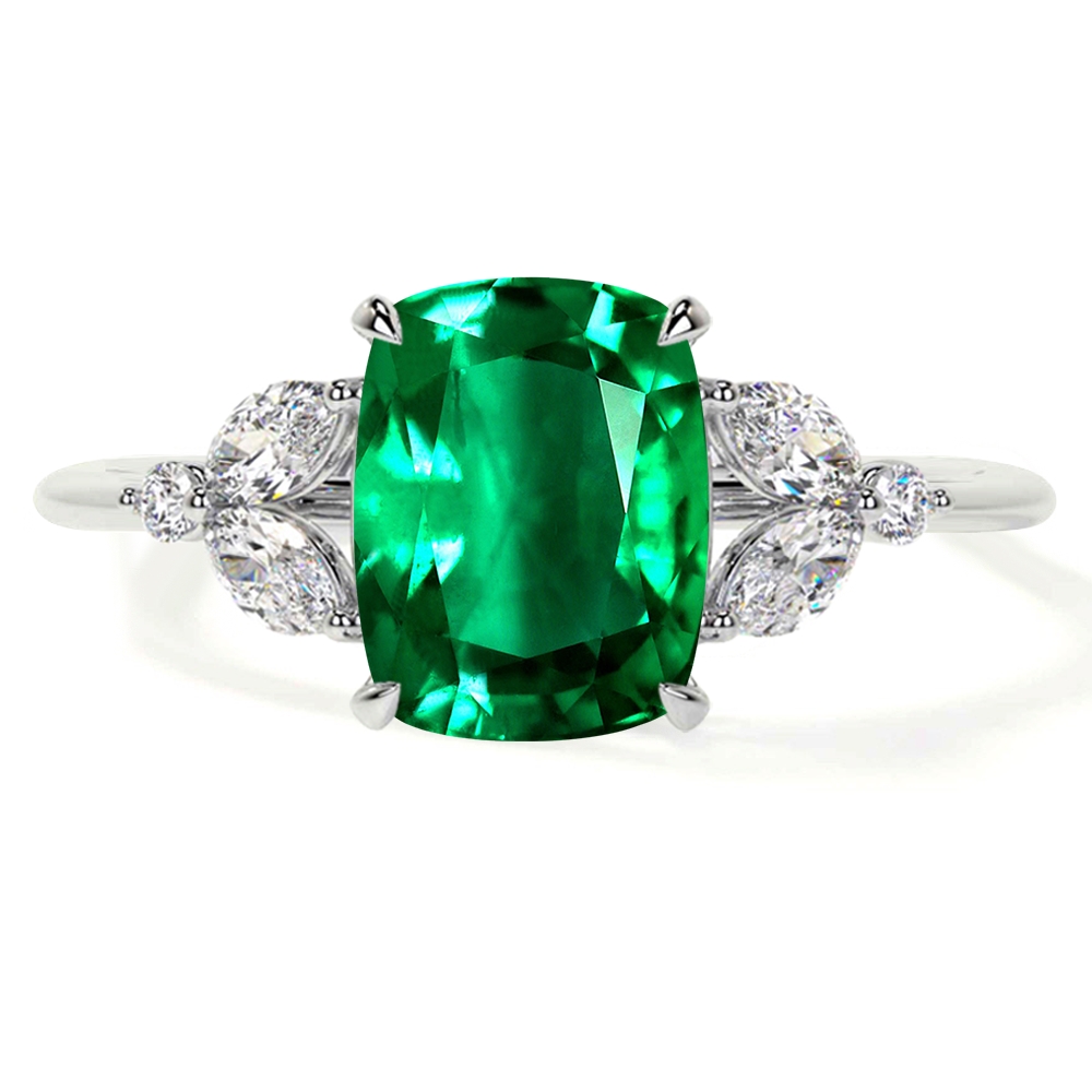 Buy SIDHARTH GEMS 12.55 Carat Certified Natural Zambian Emerald Panna  Silver Plated Rectangle panchdhatu Adjustable Ring for Women's and Men's at  Amazon.in