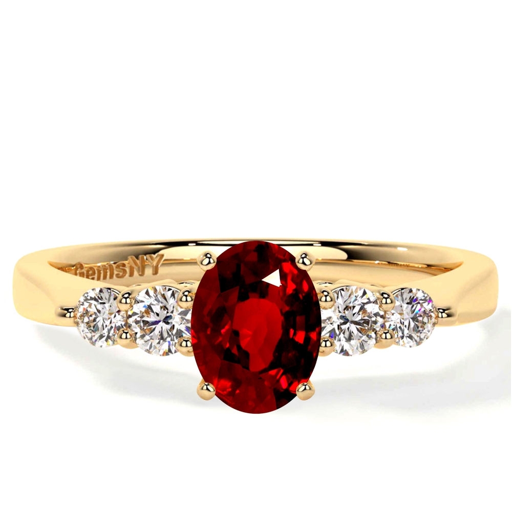 untreated ruby engagement ring