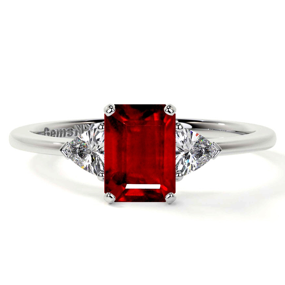 Trillion cut ruby ring hotsell