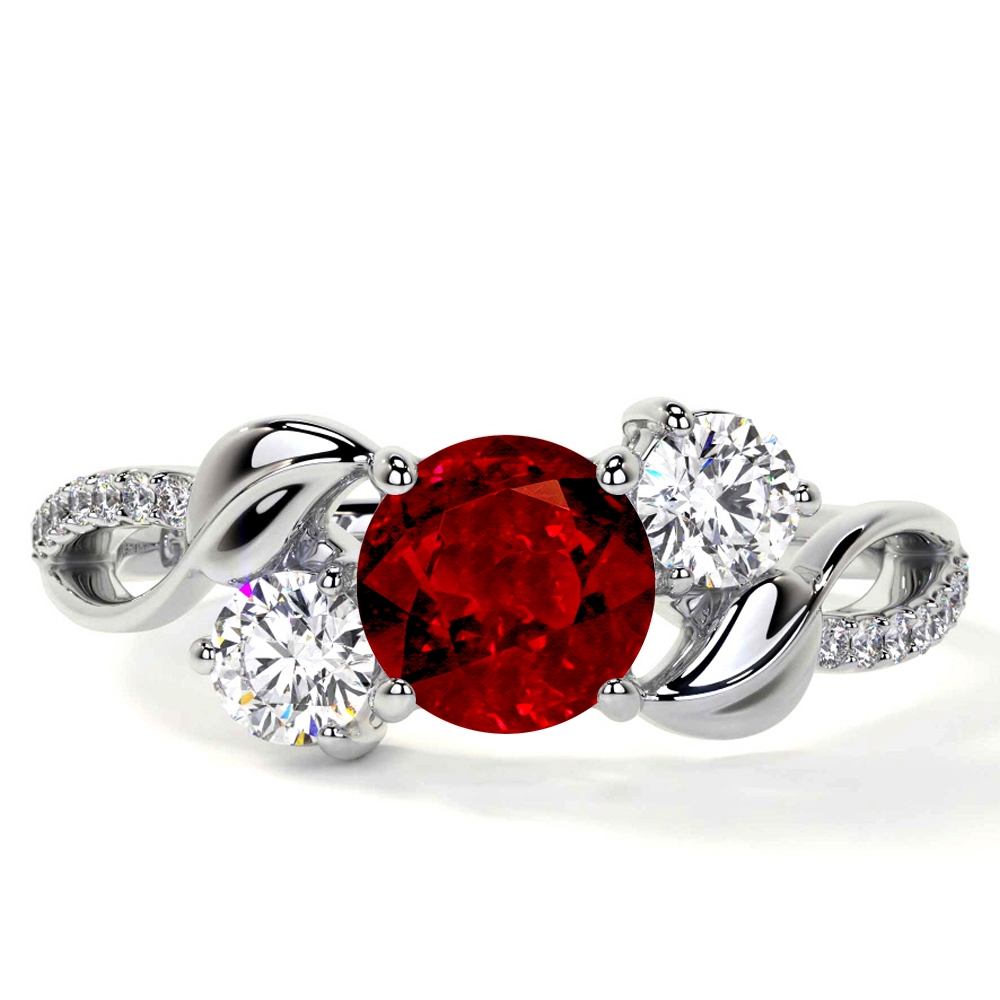 Maple Leaf Diamonds Adoration Split Shoulder Diamond and Ruby Engagement  Ring R30136 - Davidson's Jewellers