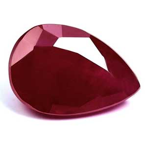 Ruby Pear 0.90 carat Red Photo