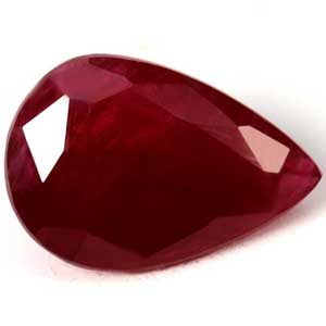 Ruby Pear 0.91 carat Red Photo