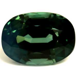 Sapphire Oval 0.88 carat Blue Green Photo