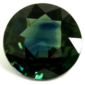 Sapphire Round 0.81 carat Blue Green Photo