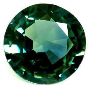 Sapphire Round 0.64 carat Blue Green Photo