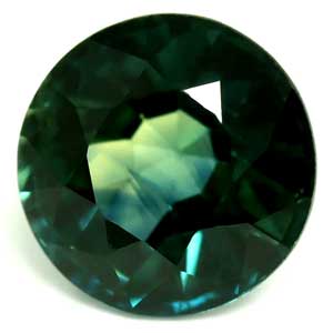 Sapphire Round 0.95 carat Blue Green Photo