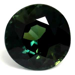 Sapphire Round 0.88 carat Blue Green Photo