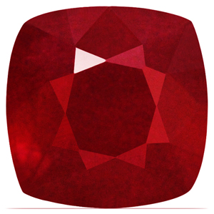 Ruby Cushion 3.29 carat Red Photo
