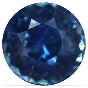 Sapphire Round 0.70 carat Blue Green Photo
