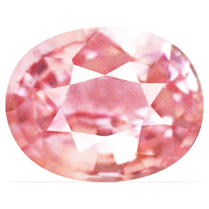 Sapphire Oval 0.63 carat Orange Pink Photo