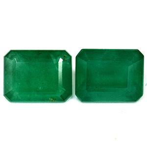 4.69 cttw. Emerald Cut Emerald Matched Pair