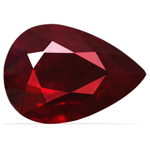 Ruby Pear 0.65 carat Red Photo
