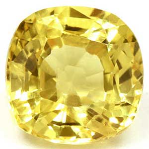 Sapphire Cushion 0.84 carat Yellow Photo