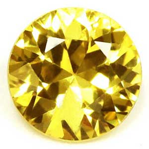Sapphire Round 0.67 carat Yellow Photo