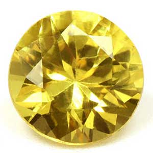 Sapphire Round 0.65 carat Yellow Photo