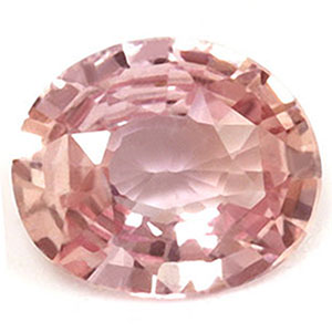 Sapphire Oval 0.60 carat Orange Pink Photo