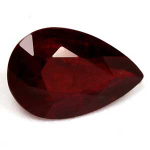 Ruby Pear 0.90 carat Red Photo