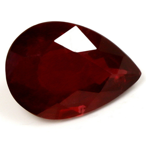 Ruby Pear 0.77 carat Red Photo