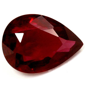 Ruby Pear 0.82 carat Red Photo