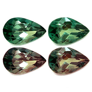 0.51 cttw. Alexandrite Pear Matched Pair