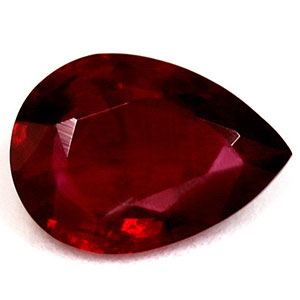 Ruby Pear 0.75 carat Red Photo