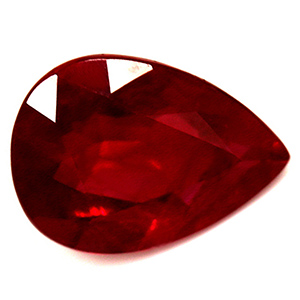 Ruby Pear 0.84 carat Red Photo