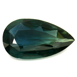 Sapphire Pear 0.70 carat Blue Green Photo