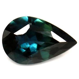 Sapphire Pear 0.65 carat Blue Green Photo