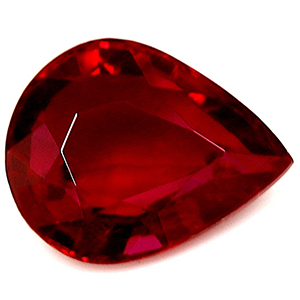 Ruby Pear 0.51 carat Red Photo