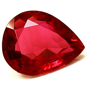 Ruby Pear 0.59 carat Red Photo