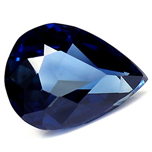 Sapphire Pear 0.90 carat Blue Photo