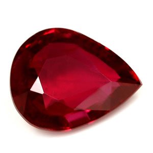 Ruby Pear 0.52 carat Red Photo